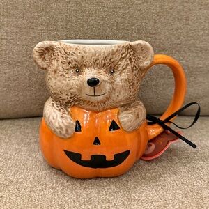 Teddy Bear Pumpkin Halloween Fall Mug Creepy Critters Brand New Never Used
